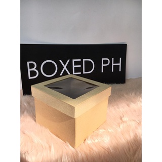 kraft box﹊¤☌Window Kraft or Mug Gift Box 5.5x5.5x4 i