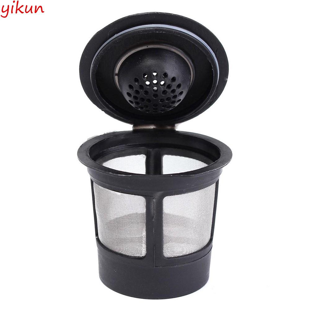 Capsules Filters Stainless Maker Holder K-Cup Mesh Black Pod for Keurig
