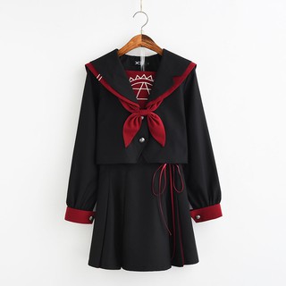 1 Set Cosplay Magic Sailor JK Uniforms Lolita Dress Pleated Skirt & Tops (2)