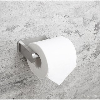 40# Self Adhesive Toilet Paper Holder for Bathroom Stick on Wall Stainless Steel (2)