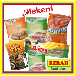 Mekeni Frozen Products, Ham, Chicken Longganisa, Bacon, Sisig, Cheesedog and more.