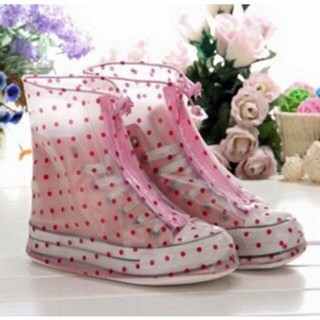 rain shoe▣◇lucky shop Polka Dots Waterproof Rain Shoe Cover