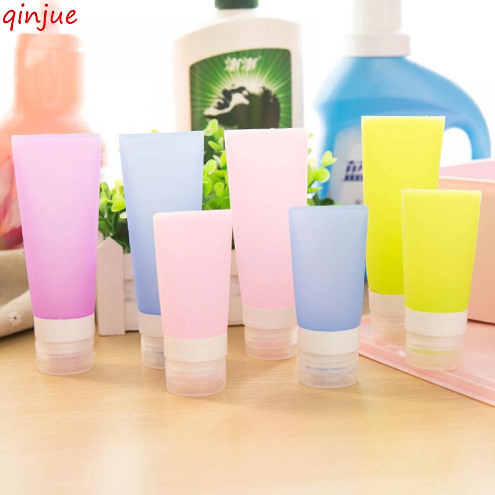 Pink Container Portable Make Up Shampoo Bottles Tube Silicone Travel