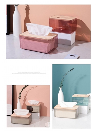 BIU Nordic minimalist creative tissue box household living room pumping box tissue paper restaurant napkin storage box CL (4)