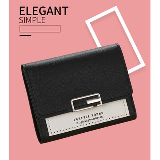 Women's wallet 2020 new PU wallet Korean short simple and fashionable coin purse leather wallet Style One (5)