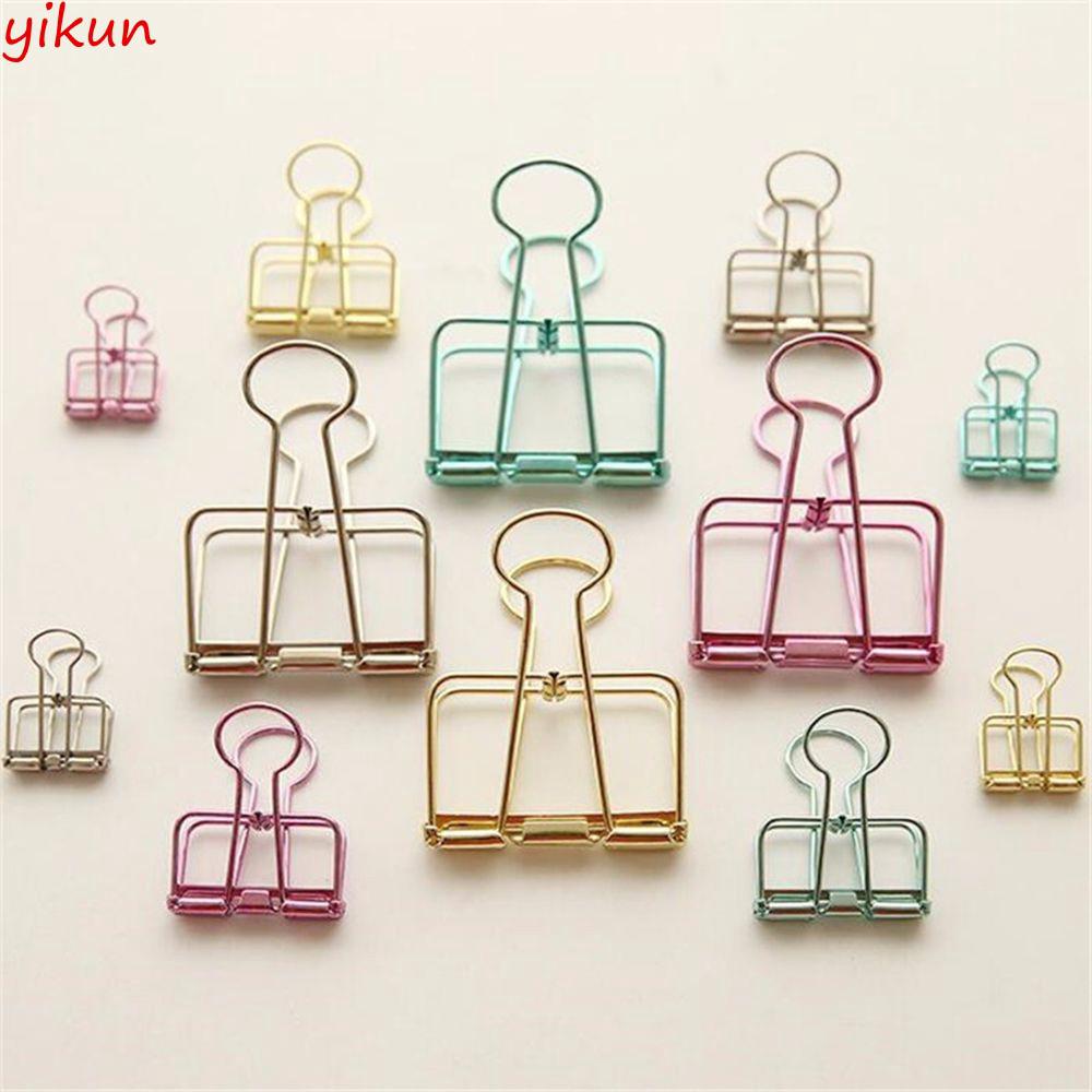 Multi-size Colorful Hollow Out Metal Binder Clips Notes Letter Paper Clip Office