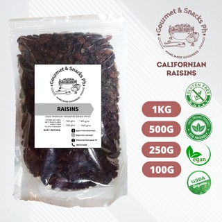 Organic Dried Raisins (100g, 250g, 500g, 1000g)
