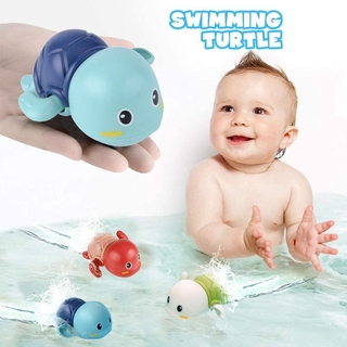 【COD】Baby Bath Toys Cute Cartoon Crab Penguin Whale Baby Water Toy Infant Swim Chain Clockwork Toy Educational Kids Beach Bathroom Toy