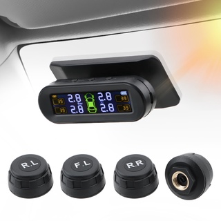 Car Motorcycle Tyre Pressure Monitor（4 External Sensors，Solar ）Tire Pressure Monitoring System