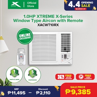 XTREME X-SERIES 1.0HP Non-inverter Window Type Aircon w Silver Ion Filter Timer & Remote [XACWT10RX]