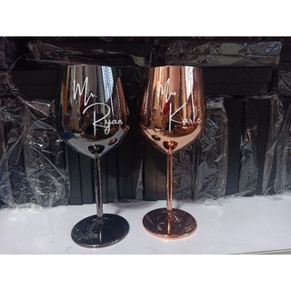 Stainless Wine Glass / Personalized Wine Glass / Wine glass for wedding / Personalized Goblet (1)