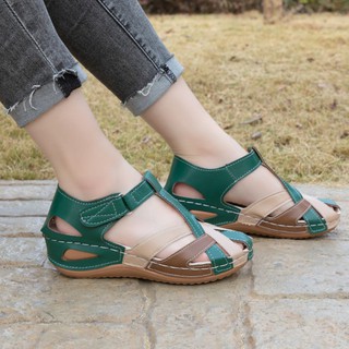 2020 Korean Fashion "Mixed Color" Wedge Sandals Women Sandals Platform Wedge Sandals Women