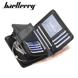 ▥2020 Free Name Engraving Men Wallets Zipper Card Holder High Quality Male Purse New PU Leather Coin (2)