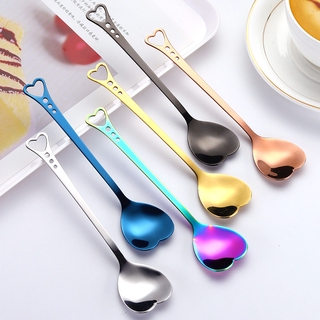 Stainless steel coffee spoon creative heart shape mixing spoon dessert spoon ice cream spoon