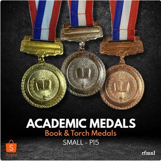 Academic Medal Book and Torch Small 3.6cm