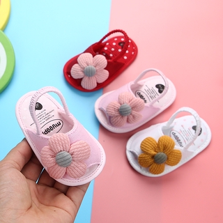 0-1 Years Old Baby Girls Summer Sandals Infant Sweet Cute Flowers Princess Shoes Toddler Soft Sole Shoes