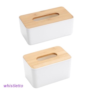 WHISTEL Wooden Tissue Box Toilet Paper Box Napkin Holder Tissue Paper Dispenser Organizer for Home Car Countertop Living Room