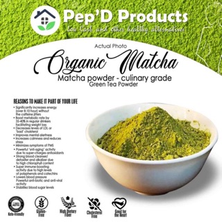 Matcha Powder Culinary Grade 50g/100g/200g - Pure Organic Unsweetened Best for baking (1)