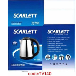 Scarlett Stainless Steel Electric Kettle 2L electric heat kettle
