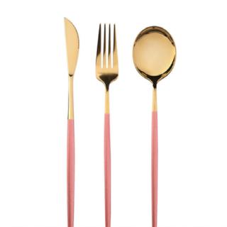4pc Cutlery Set Mirror Polishing Gold Black Dinnerware Stainless Steel Utensils Kitchen Fork Spoon (9)