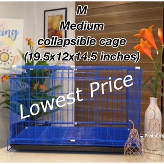 Medium M Dog Cage Collapsible Pet Cat Rabbit Chicken Cage 19.5x12x14.5 inches lowest cheapest price