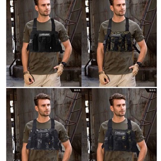 women bag๑☬☍HHS Fashion Tactical bag punk men’s vest chest cross shoulder outside men backpack