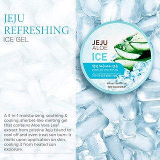 Original The Face Shop Jeju Aloe Ice Refreshing Soothing Gel (2)