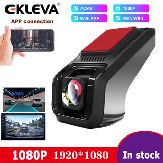 EKLEVA Car DVR Camera Wifi ADAS Dash Cam Full HD 1080P Night Vision Car Camera Recorder G-sensor And