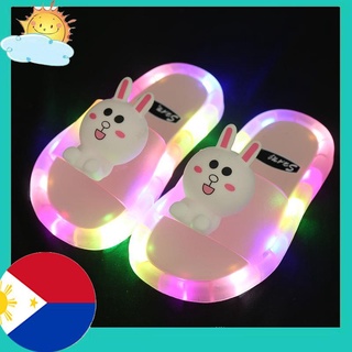 Children's indoor luminous slippers boys and girls LED slippers children shoes【 on sale】