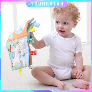 Youngstar-Soft Cloth Books Infant Animal Books Baby Story Book Early Educational Rattle Toys For Newborn Baby (5)