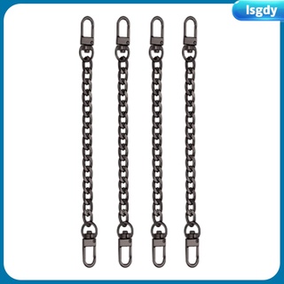 4 Pack 7.9 Inch Bag Flat Chain Strap Purse Extender with Alloy Clasps Handbag Chain Straps Metal Bag Strap Replacement Purse Clutches Handles (7)