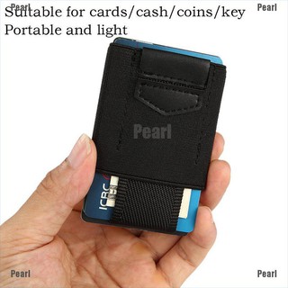 Pearl☬ Front Pocket Minimalist Edc Slim Wallet 15 Card Holders For Men Cash s Keys pMLm
