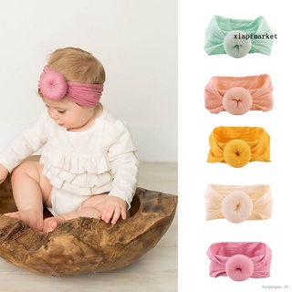 ✔✿ED shop Kids Donut Solid Elastic turban Headband Hairband Headwear Wrap Twist Head newborn baby ki