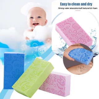 MnKC Baby Sponge Clay Bath Sponge Printed Scrub Shower Baby Scrubber Washing newborn