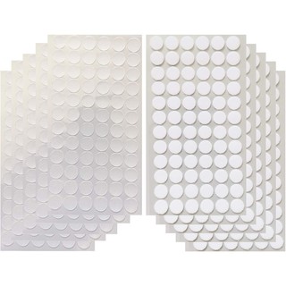 Wholesale Transparent Velcro dots 720pcs 360pairs 15mm Diameter Sticky Back Hook loop Coins Self Adhesive Dots Tapes White