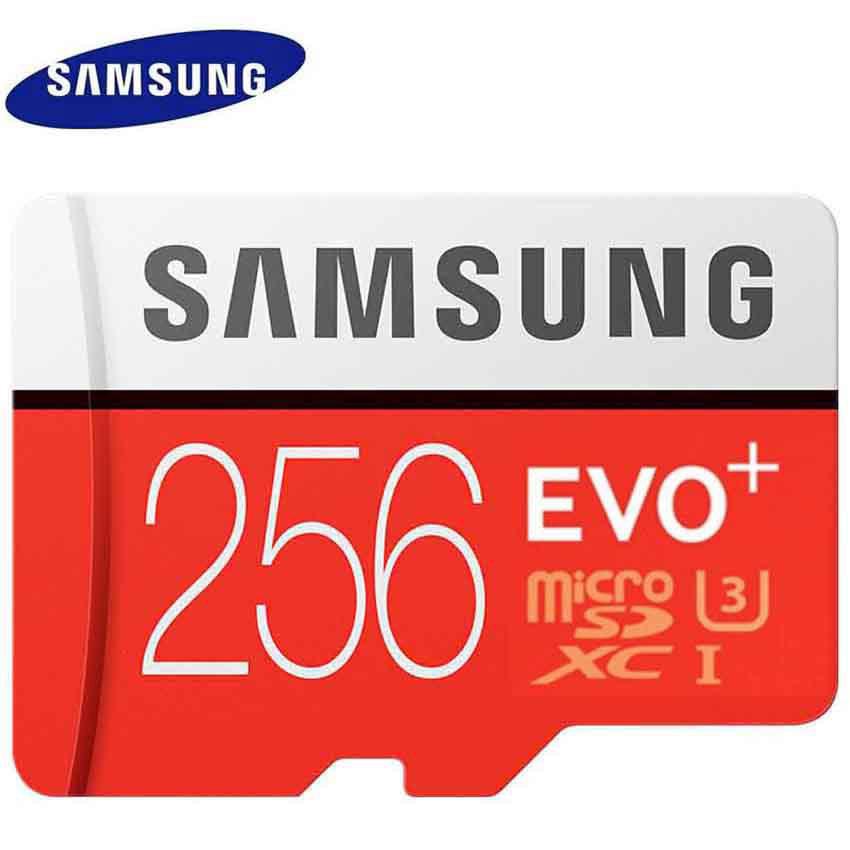 Ready Samsung EVO Plus U3 Memory Card 256GB C10 TF Card Micro SD 256G + Adapter (1)