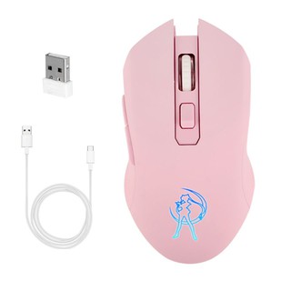 KOK* Pink Silent LED Optical Game Mice 1600DPI 2.4G USB Wireless Mouse for PC Laptop