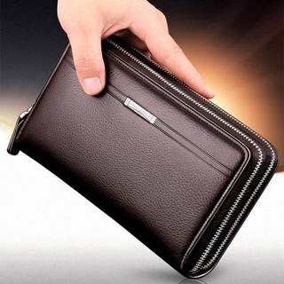 FreeShipping 20RM Men Fashion Long Wallet Large Leather Purse Business Handbag sUCj