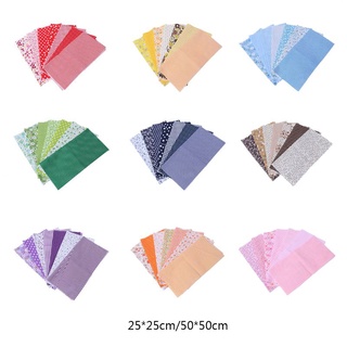 time* 7pcs DIY Assorted Floral Pattern Printed Cotton Fabric Patchwork Quilt Cloth Handicraft Quilting Stitching Package 25x25cm 50x50cm