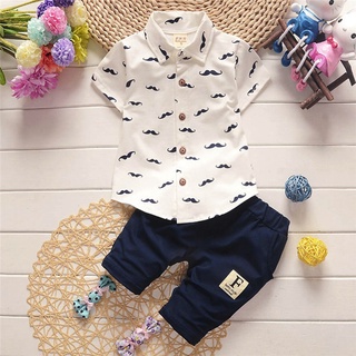 Winter 2021 kids clothes new style Toddler Kids Baby Boys Beard T Shirt Tops+Shorts Pants Outfit