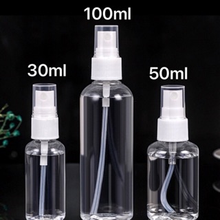 【READY STOCK】Bottle Spray PET 100 ml Plastik Natural Tutup Bening 100 Ml