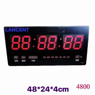 LED Digital Wall Clock Watch Calendar Date Days Temperature Meter