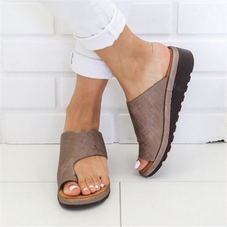 Women's Sandals 2021 New Female Shoes Comfy Platform Flat Sole Orthopedic Bunion Corrector Plus Size