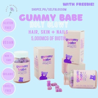 [FREESHIPPING + CASHBACK] Gummy Babe Holy Glowy Biotin 60 Chewable Multivitamins selfblossom