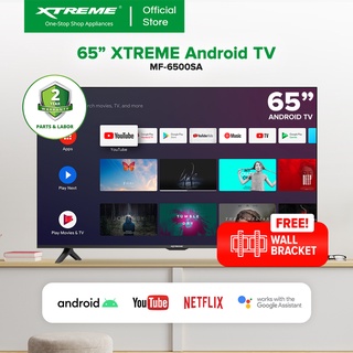 XTREME 65-inch Android 10.0 4K Ultra HD Frameless LED TV with Free Wall Bracket (Black) [MF-6500SA]