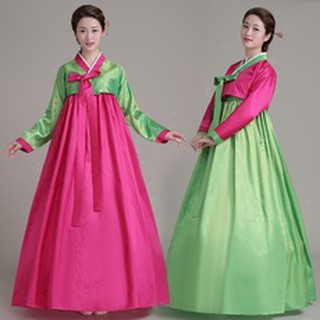 Hanbok Korean Traditional Clothes Performance Long Dress
