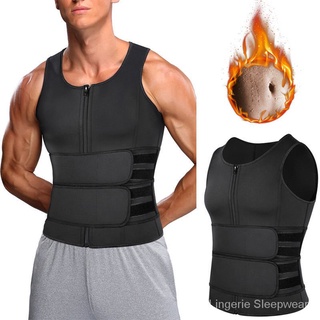 Men Body Shaper Waist Trainer Vest Slimming Sauna Sweat Compression Shapewear Fat Burner Workout