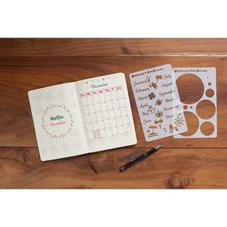 Featuring 12 Journal Stencils: Includes Word Stencils, Circle Stencils, Charts, Shapes Hand account material (5)