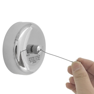 304 Stainless Steel Wall Hanging Clothesline Punch Free Telescopic Rubber Steel Wire Rope Invisible Nylon Rope For Sanitary Ware