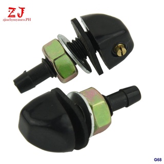 △Ready Stock 2 pcs Black Plastic Windshield Washer Spray Nozzle For BMW Pair ZJP